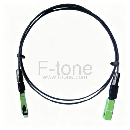 FC APC to MU Duplex PVC/LSZH/OFNP 9/125 Single Mode Fiber Patch Cable